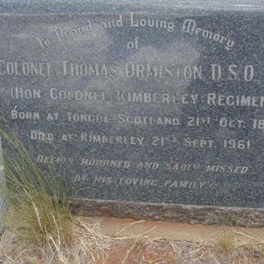 ORMISTON Thomas 1881-1961