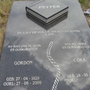 PEYPER Gordon 1929-2009 &amp; Cora 1936-