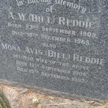 REDDIE A.W. 1909-1965 &amp; Mona Avis 1905-1987