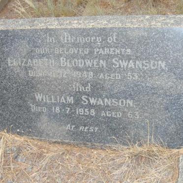 SWANSON William -1958 &amp; Elizabeth Blodwen -1948