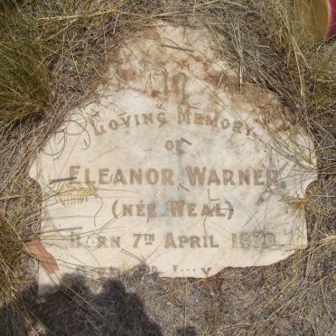 WARNER Eleanor nee NEAL 1873-?