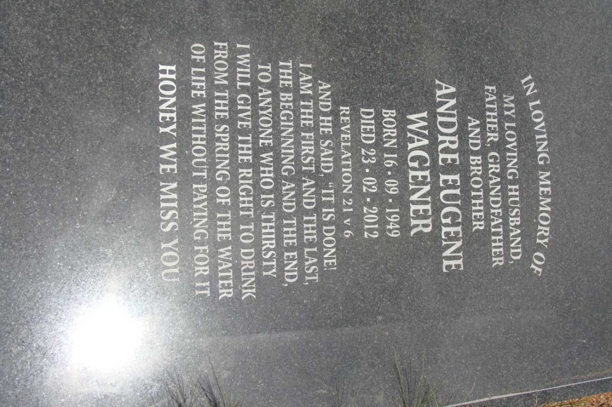 WAGENER Andre Eugene 1949-2012