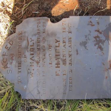 HAIBLY W. 1871-1873 :: HAIBLY F. 1871-1875