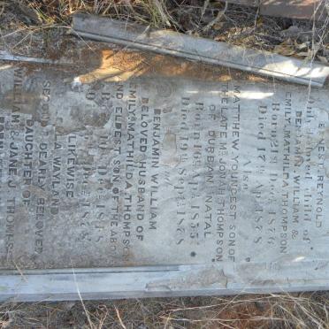 THOMPSON Benjamin William 1818-1878 :: THOMPSON Ernest Reynold 1876-1878 :: THOMPSON Matthew 1835-1878