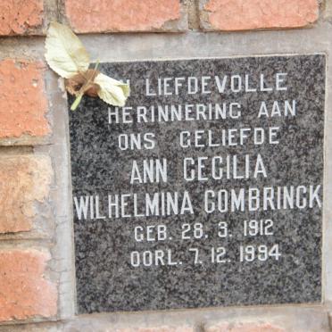 COMBRINCK Ann Cecilia Wilhelmina 1912-1994