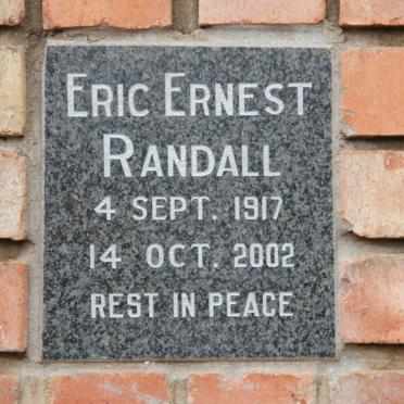 RANDALL Eric Ernest 1917-2002