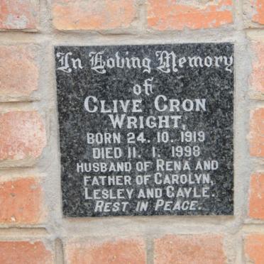 WRIGHT Clive Cron 1919-1998