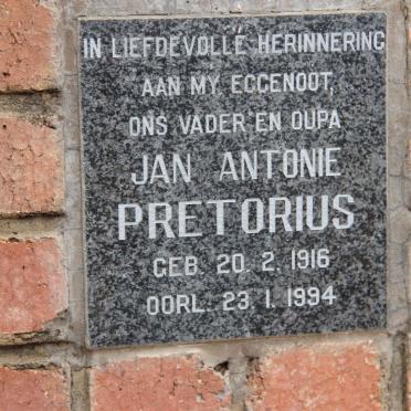 PRETORIUS Jan Antonie 1916-1994