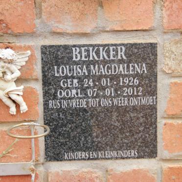 BEKKER Louisa Magdalena 1926-2012