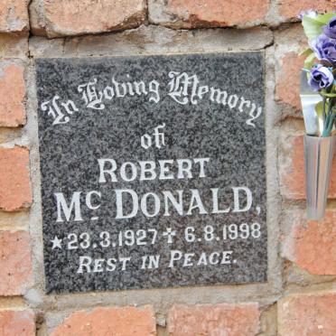 McDONALD Robert 1927-1998