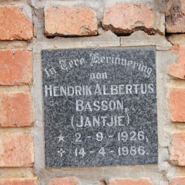 BASSON Hendrik Albertus 1926-1986