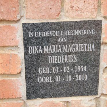 DIEDERIKS Dina Maria Magrietha 1954-2010