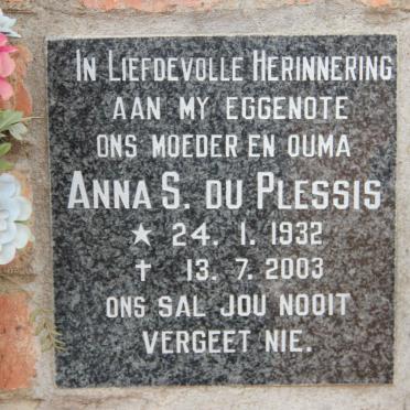 PLESSIS Anna S., du 1932-2003