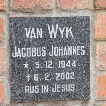 WYK Jacobus Johannes, van 1944-2002