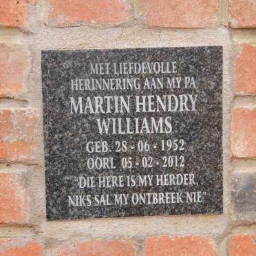 WILLIAMS Martin Hendry 1952-2012