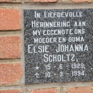 SCHOLTZ Elsie Johanna 1929-1994