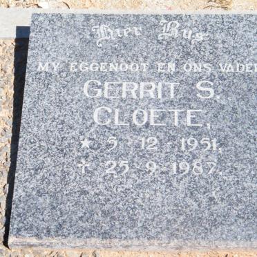 CLOETE Gerrit S. 1951-1987