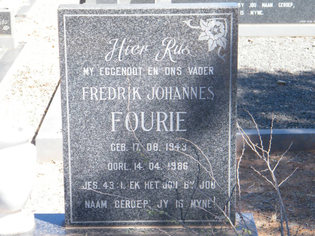 FOURIE Frederik Johannes 1943-1986