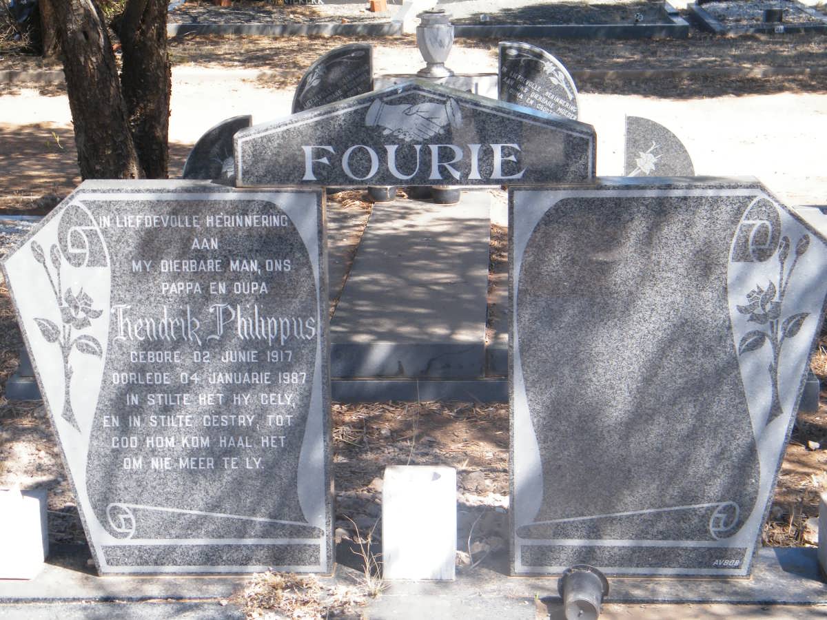 FOURIE Hendrik Philippus 1917-1987
