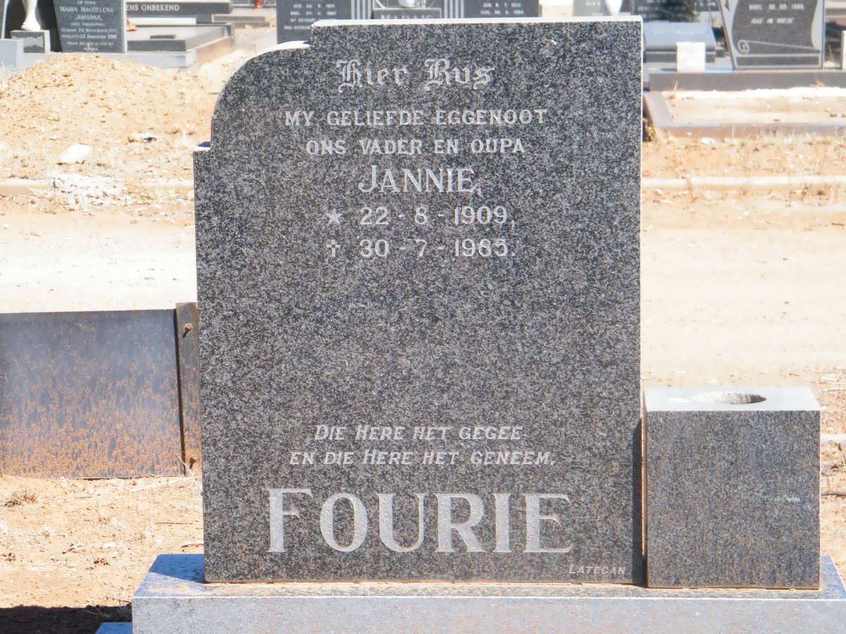 FOURIE Jannie 1909-1985