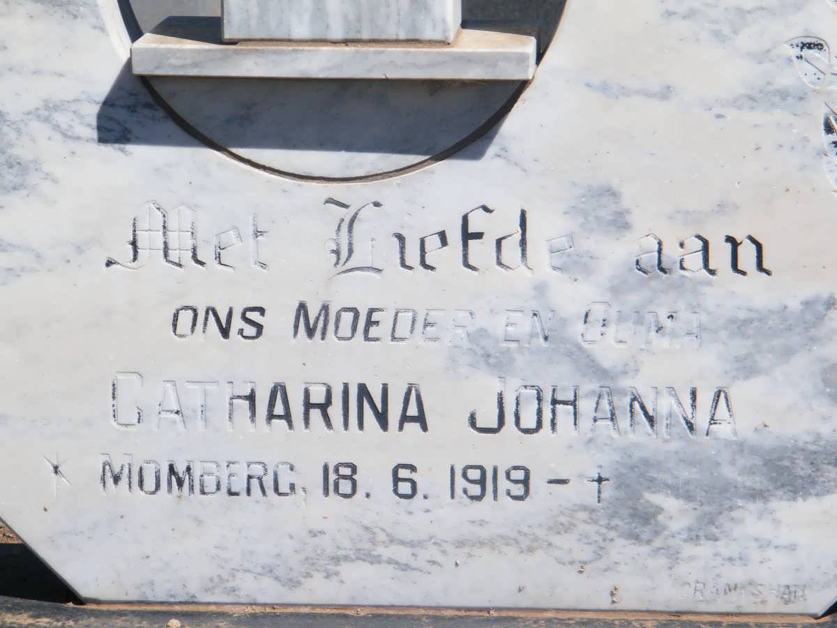 FOURIE Catharina Johanna nee MOMBERG 1919-