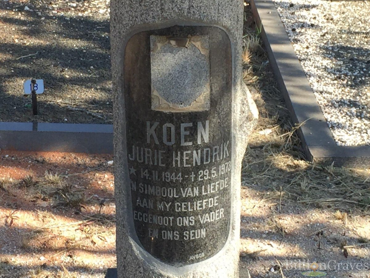 KOEN Jurie Hendrik 1944-1973