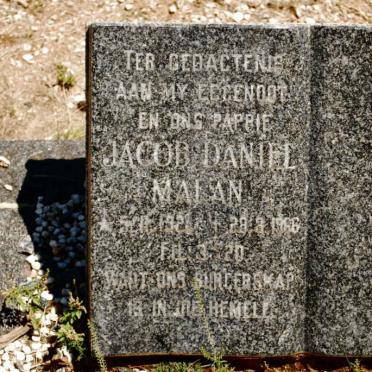 MALAN Jacob Daniel 1921-1966