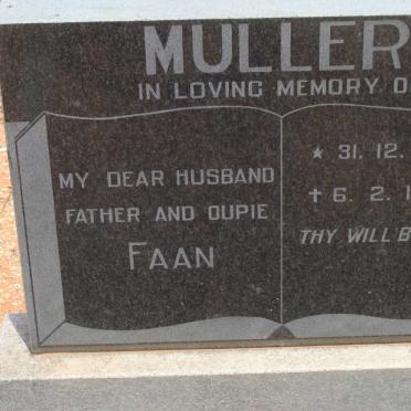 MULLER Faan 1930-1985