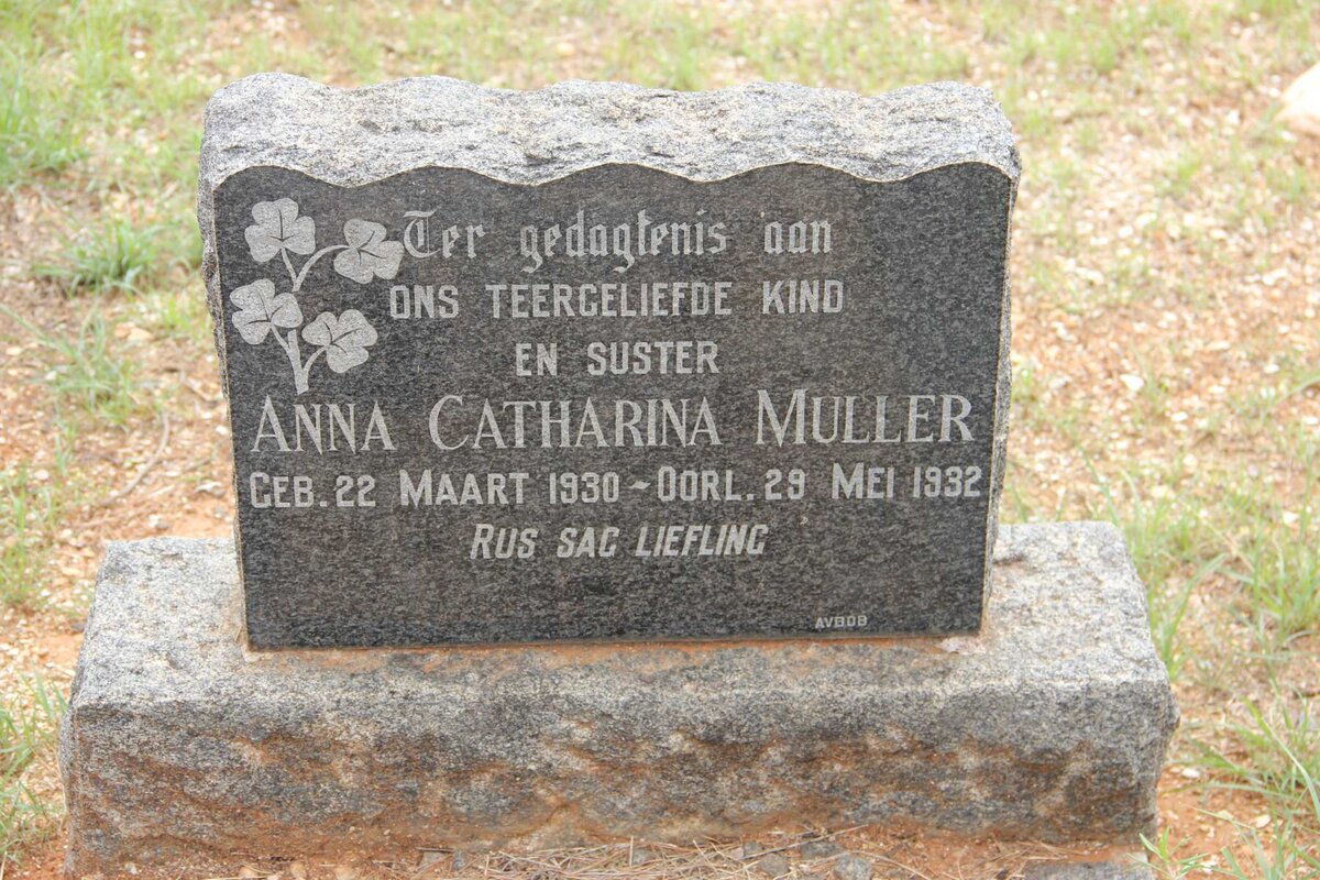 MULLER Anna Catharina 1930-1932