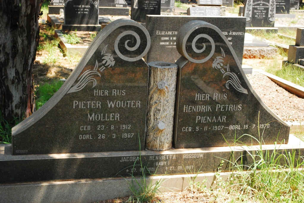 MÖLLER Pieter Wouter 1912-1967 :: PIENAAR Hendrik Petrus 1907-1970 :: ROSSOUW Jacoba Henrietta 1921-1997