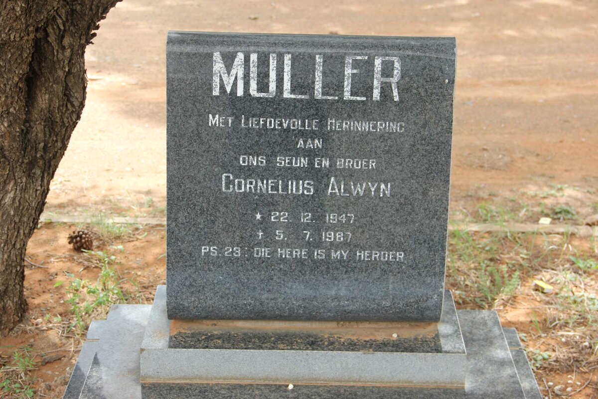 MULLER Cornelius Alwyn 1947-1987
