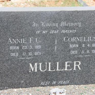 MULLER Cornelius J. 1889-1971 &amp; Annie F.C. 1891-1971