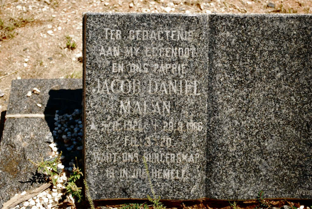 MALAN Jacob Daniel 1921-1966