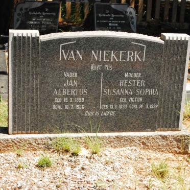 NIEKERK Jan Albertus 1899-1966 &amp; Hester Susanna Sophia VICTOR 1899-1992