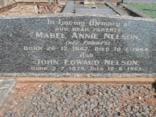 NELSON John Edward 1879-1965 &amp; Mabel Annie FORBES 1882-1964