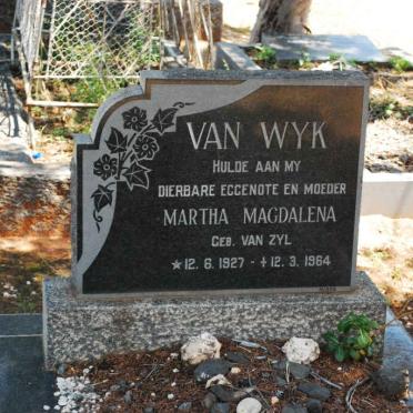 WYK Martha Magdalena, van nee VAN ZYL 1927-1964