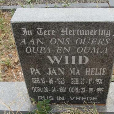 WIID Jan 1923-1991 &amp; Helie 1924-1997
