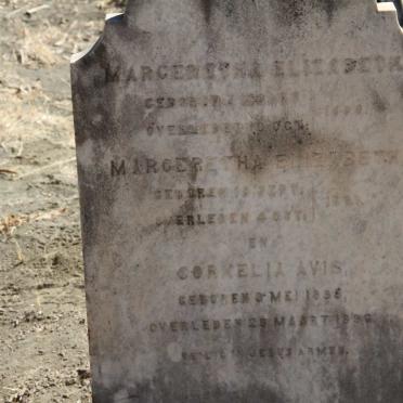 AVIS Margaretha Elizabeth -189? :: AVIS Margaretha Elizabeth -189? :: AVIS Cornelia 18?5-1896