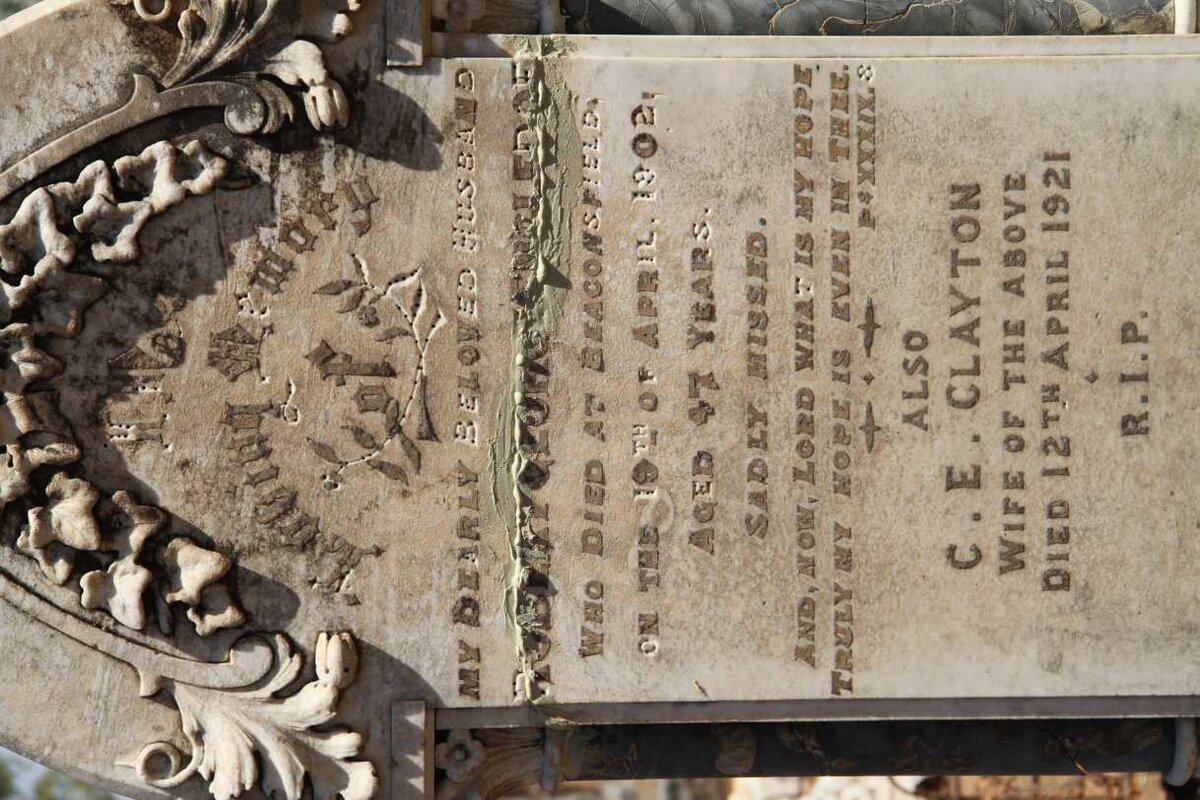 ENGLEDOE Robert George -1902 &amp; Catherine Elizabeth CLAYTON -1921