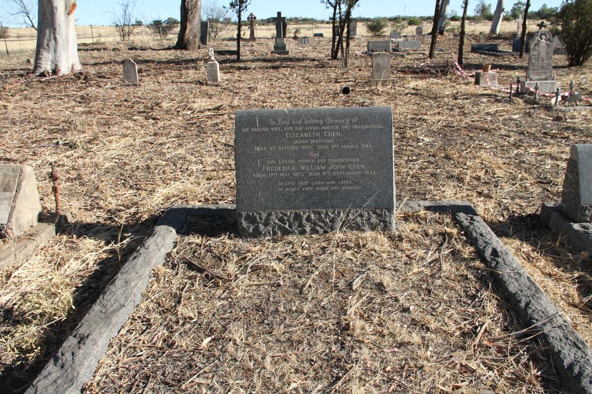 EDEN Frederick William John 1871-1942 &amp;  Elizabeth WATSON 1870-1942