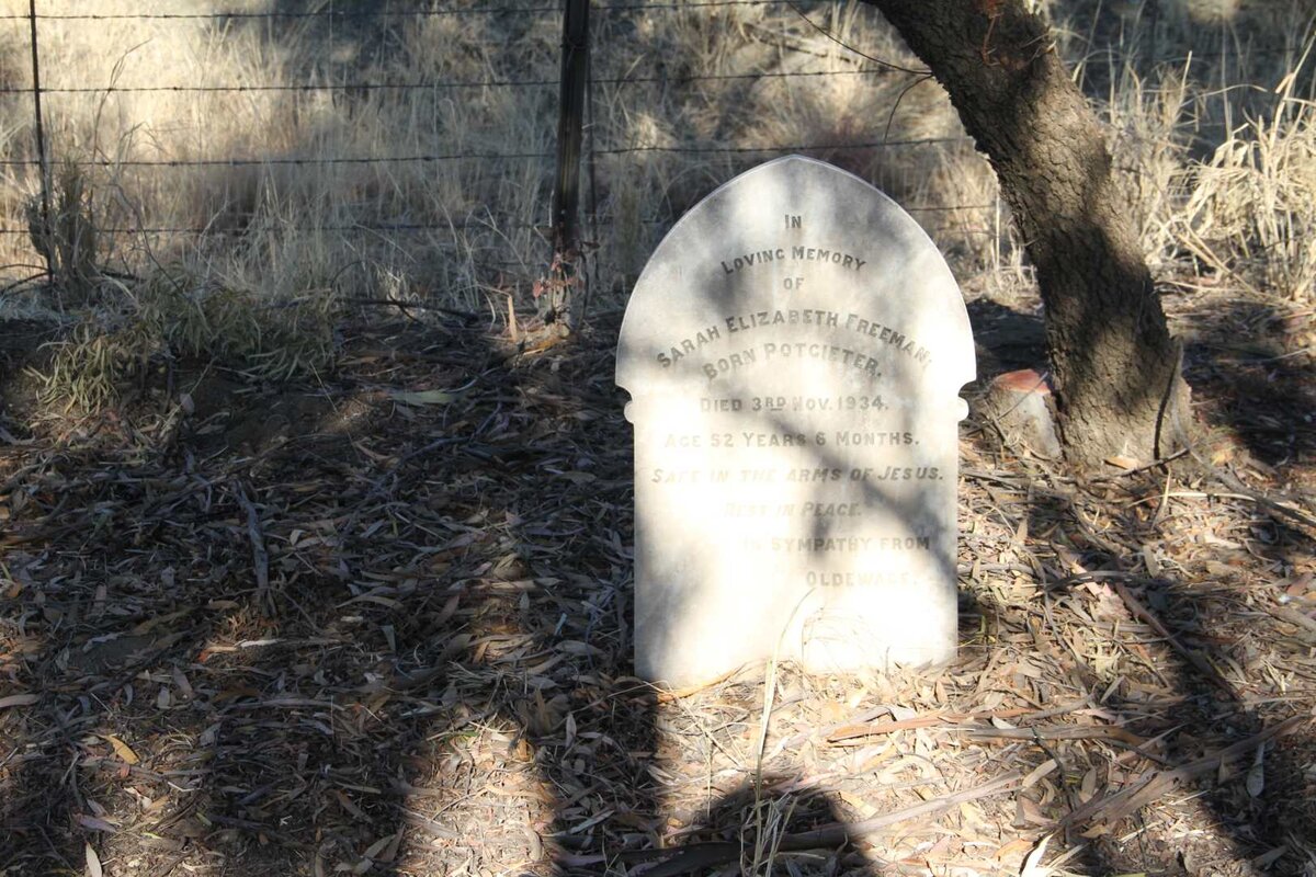 FREEMAN Sarah Elizabeth nee POTGIETER  -1934