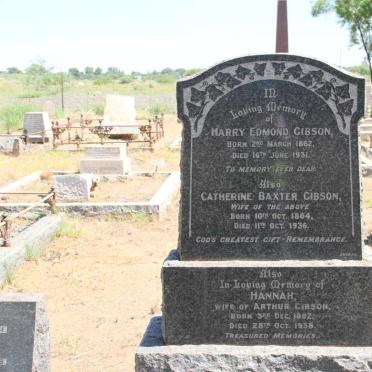 GIBSON Harry Edmond 1862-1931 &amp; Catherine Baxter 1864-1936 :: GIBSON Hannah 1892-1938