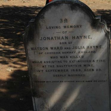 HAYNE Jonathan -1889