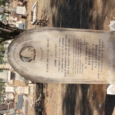 LANGFORD John 1843-1885 :: LANGFORD Dorothy May -1899