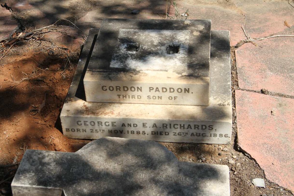 RICHARDS Gordon Paddon 1885-1886