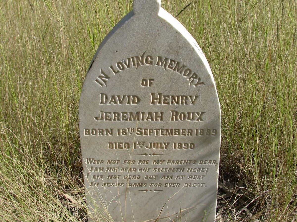 ROUX David Henry Jeremiah 1889-1890