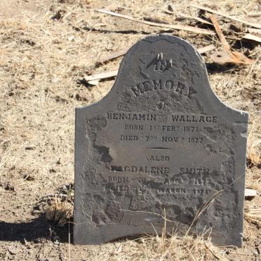 WALLACE Benjamin 1871-1877 :: SMITH Magdalene 1877-1878