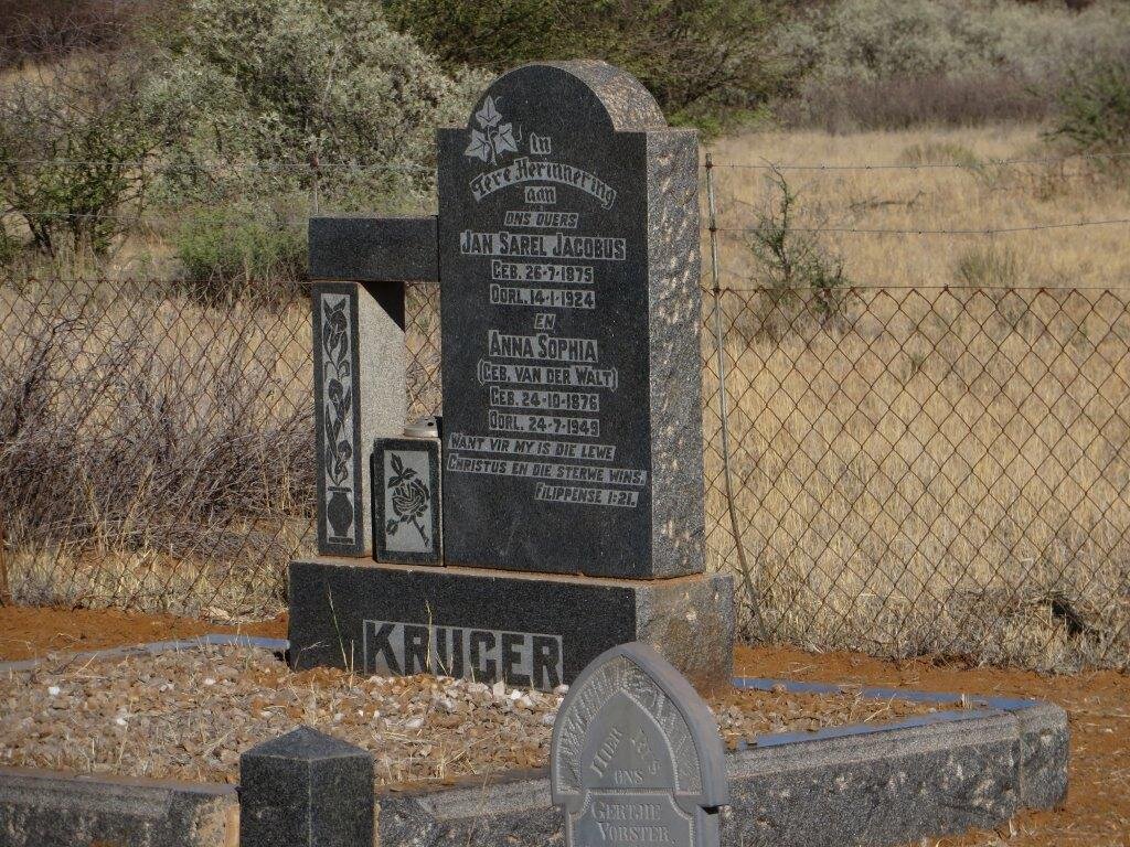 KRUGER Jan Sarel Jacobus 1875-1924 &amp; Anna Sophia VAN DER WALT 1876-1949