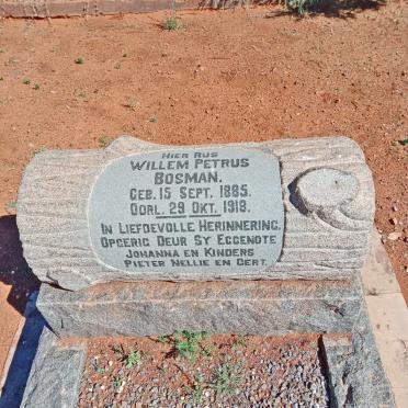 BOSMAN Willem Petrus 1885-1918