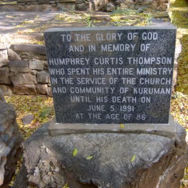 THOMPSON Humphrey Curtis -1991